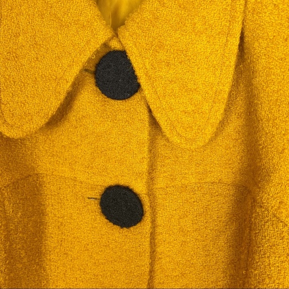 VINTAGE NIPON BOUTIQUE Mustard Wool Boucle Blazer - Picture 6 of 14